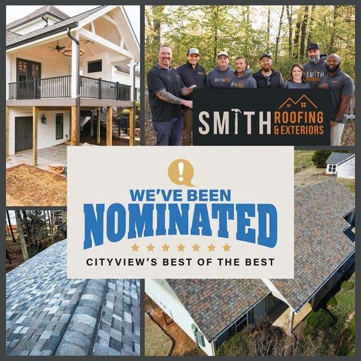 Smith Roofing & Exteriors was nominated for Cityview Magazine’s Best of the Best 2023.