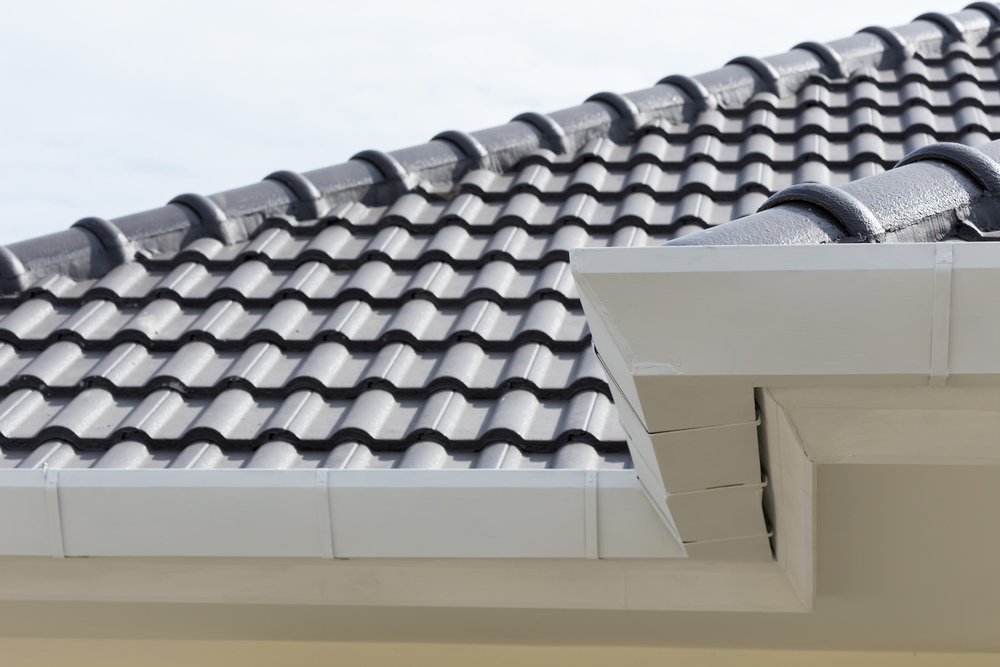 Eaves on a home with a tile roof