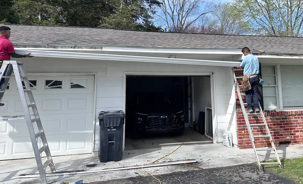 Gutter being installed in Knoxville