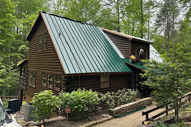 Shingle Roof Replacement of a home in Gatlinburg