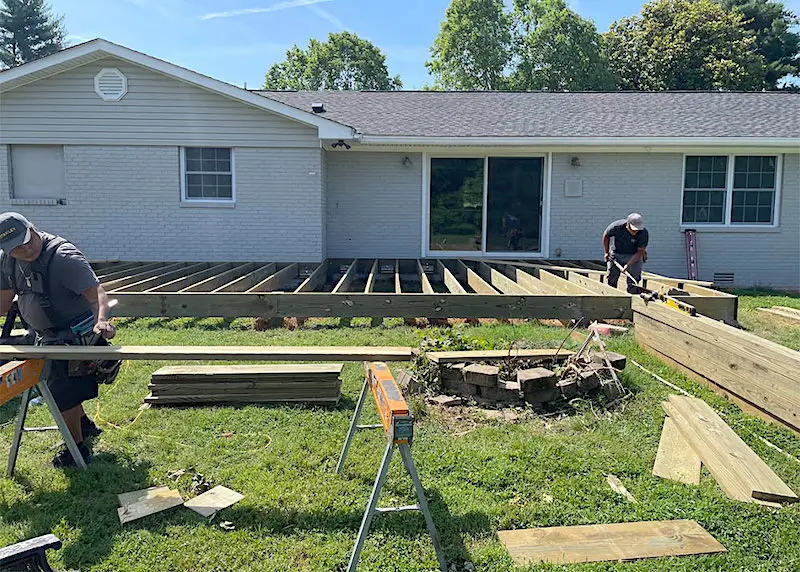 Maryville deck repair in progress